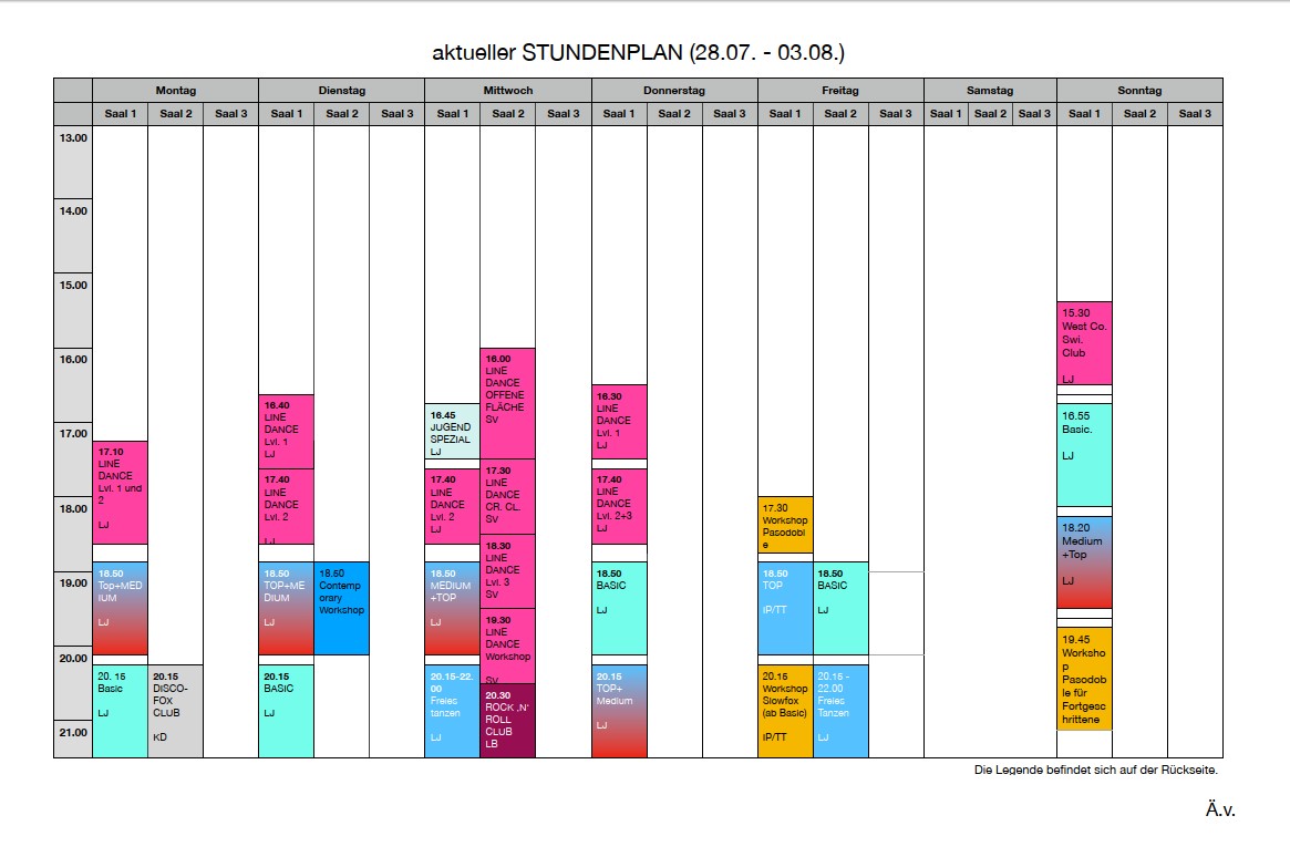 Stundenplan 28.07.-03.08.