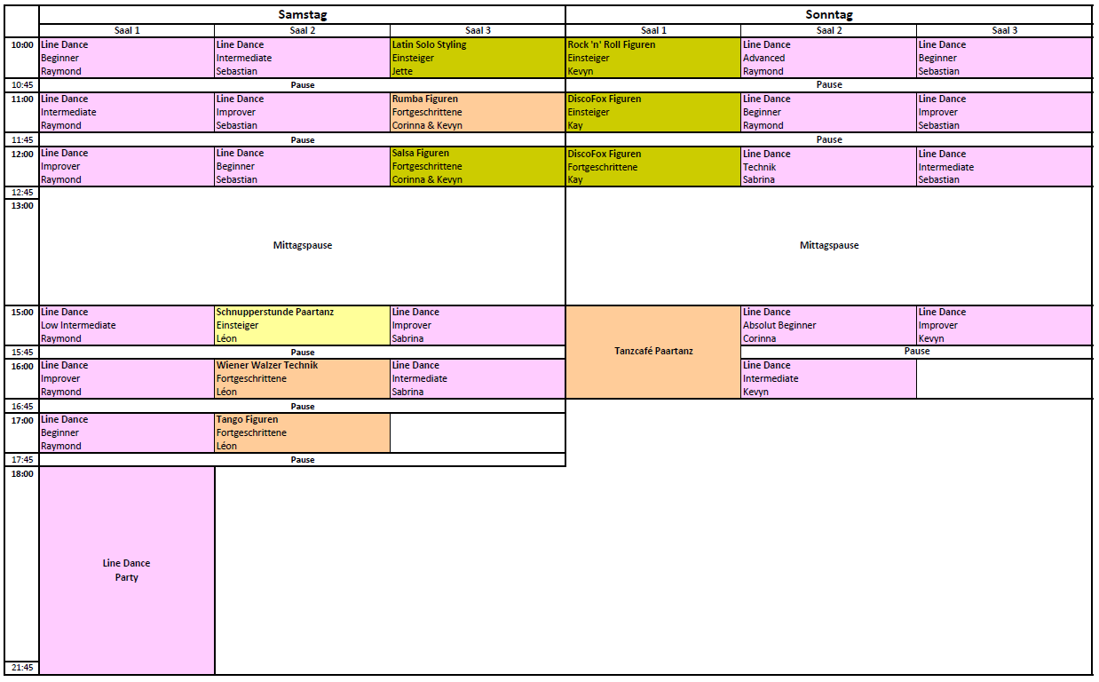 Plan Dance Weekend 13.05.